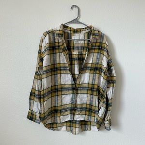 American Eagle Yellow & Green Flannel!💛💚